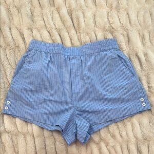 Blue Striped Women's Shorts